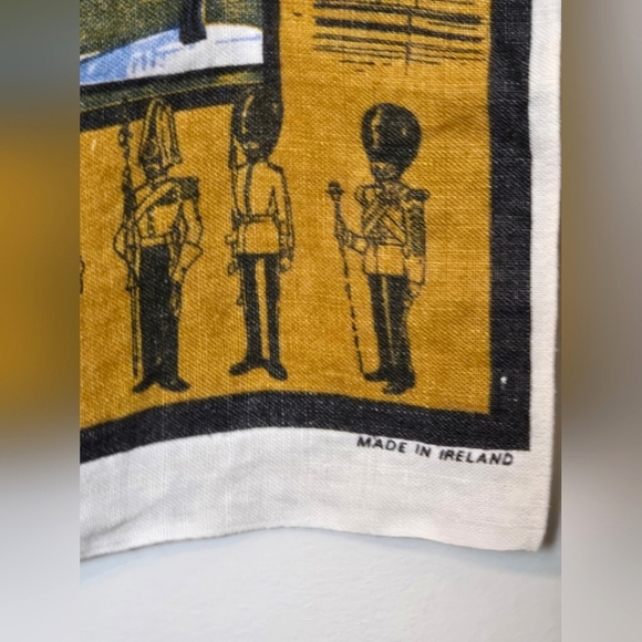 Vintage 70's Made In Ireland London Big Ben Linen Tea Towel - Picture 4 of 5